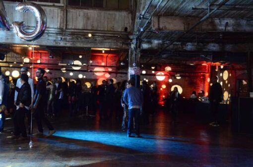 Stock Gobo and Red Up-Lights at The Greenpoint Loft