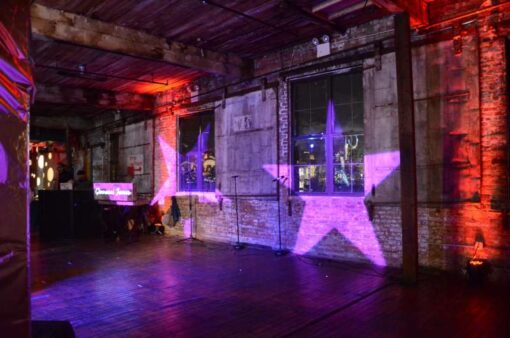 Stock Gobo and Red Up-Lights at The Greenpoint Loft