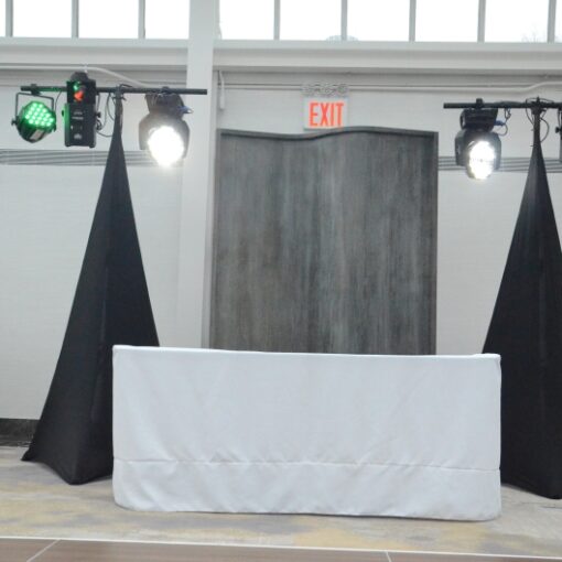 Moving and color changing Intelligent Lights for the dance floor at The Palm House located in The Brooklyn Botanical Garden (Brooklyn, NY)