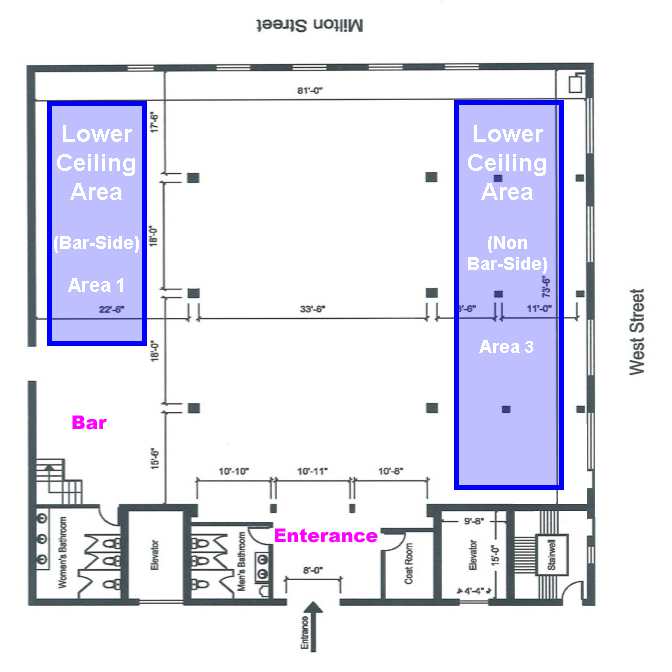The Greenpoint Loft - Main Floor Plan - Lower Ceiling Area