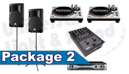 DJ Package Rental - Speakers Technics Turntables Rane DJ Mixer