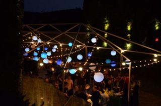 The Foundry - String Ligths and Paper Lanterns suspended under tent