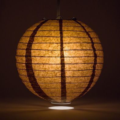 Brown Round Paper Lantern Rental