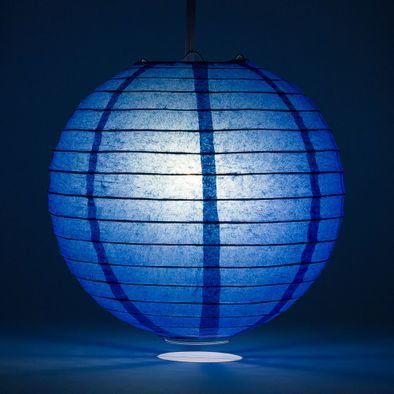 Dark Blue Round Paper Lantern Rental