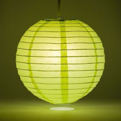 Light Lime Round Paper Lantern Rental