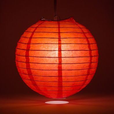 Red Round Paper Lantern Rental