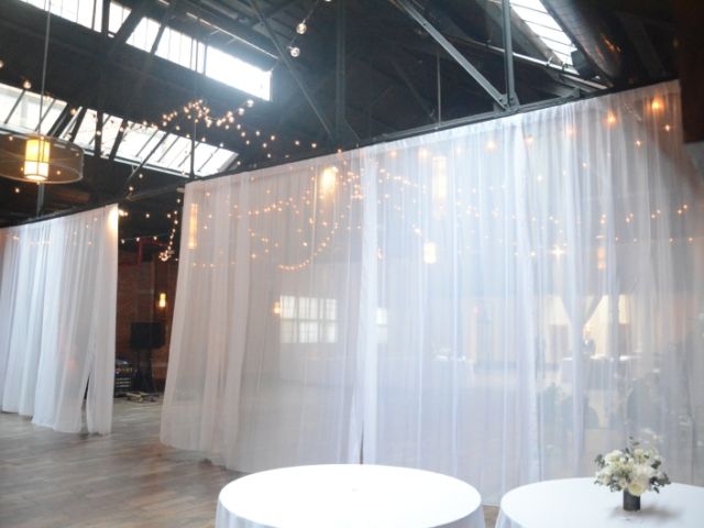 Suspended across the width of the Main Room under the 3rd Beam. Sheer Curtain - Approximately $360 (Plus - NYC Sales Tax & Delivery)