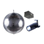 ADJ - 16 Mirror Ball with AC Motor and LED Pinspot