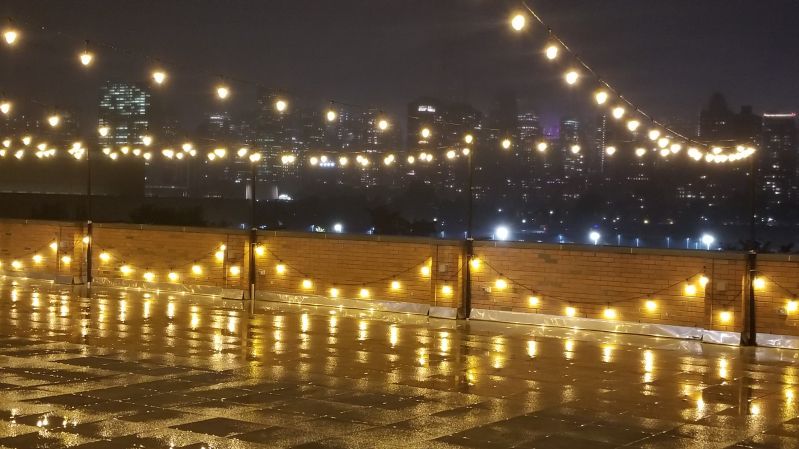 The Bordone - String Lights above 3rd Floor Patio