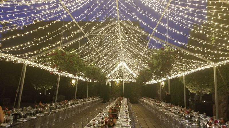 The Foundry - Mini-LED twinke Lights Canopy for a wedding
