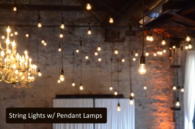 The Green Building - String Lights w/ Pendant Lamps