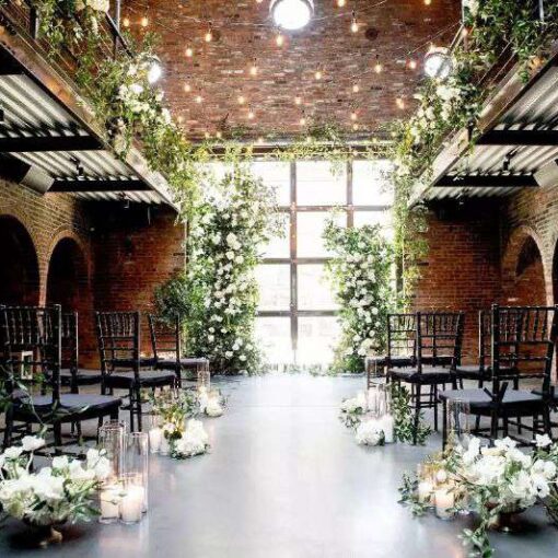 String Lights in wedding at The Foundry
