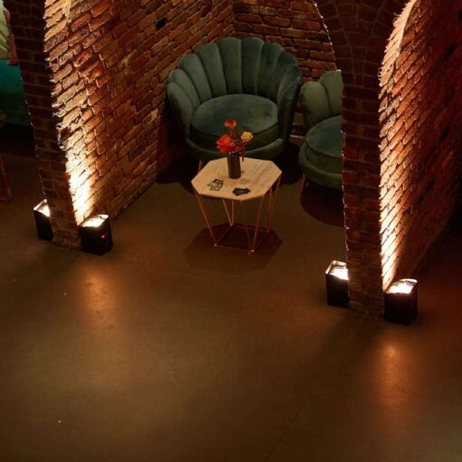 The Foundry - Long Island City, New York - The Main Room with Furniture in alcoves and Up-Lights