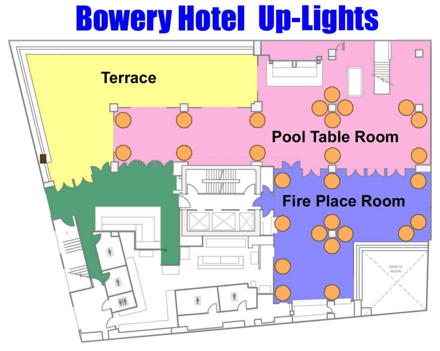 The Bowery Hotel - New York, NY - Up-Lights Floor Plan