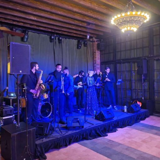 A royal blue LED Wash focused on a live band at The Bowery Hotel (New York, NY)