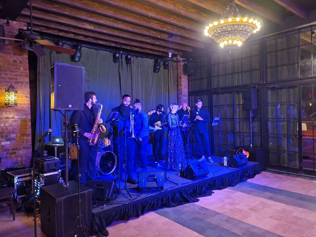 A royal blue LED Wash focused on a live band at The Bowery Hotel (New York, NY)
