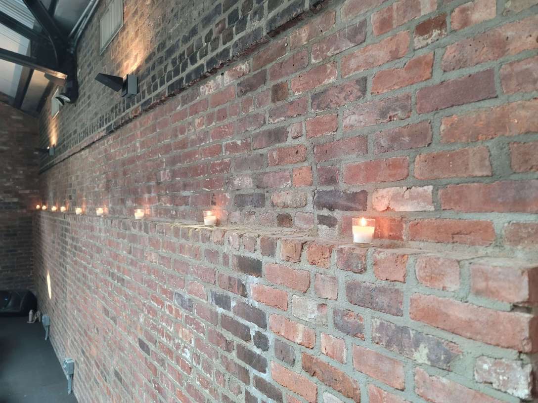 Votive Candles along the mezzanine level at The Foundry
