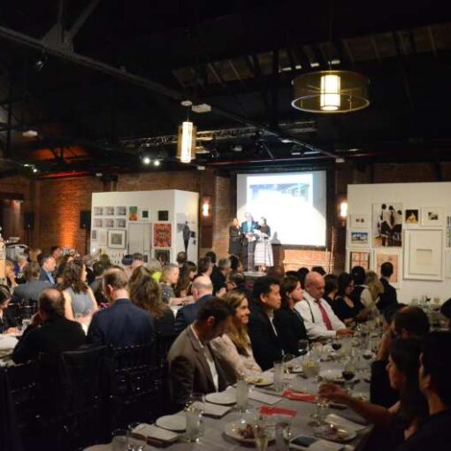 AV equipment for the Art in General's annual fundraising gala hosted at 26 Bridge.