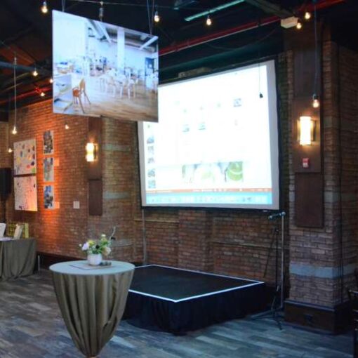 AV equipment for The Luria Academy of Brooklyn Annual Gala hosted at 26 Bridge.