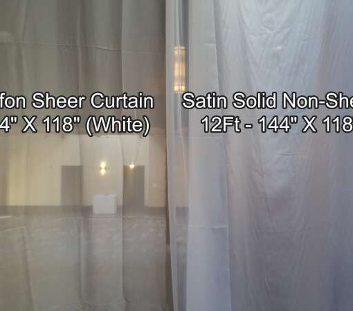 A comparison of White Solid Curtains Panels to White Sheer Curtain Panels.