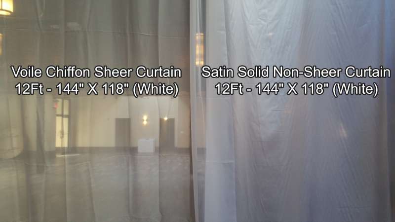 A comparison of White Solid Curtains Panels to White Sheer Curtain Panels.