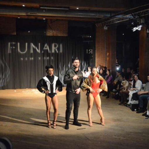 Lighting Equipment for Funari's fashion show at The Dumbo Loft.