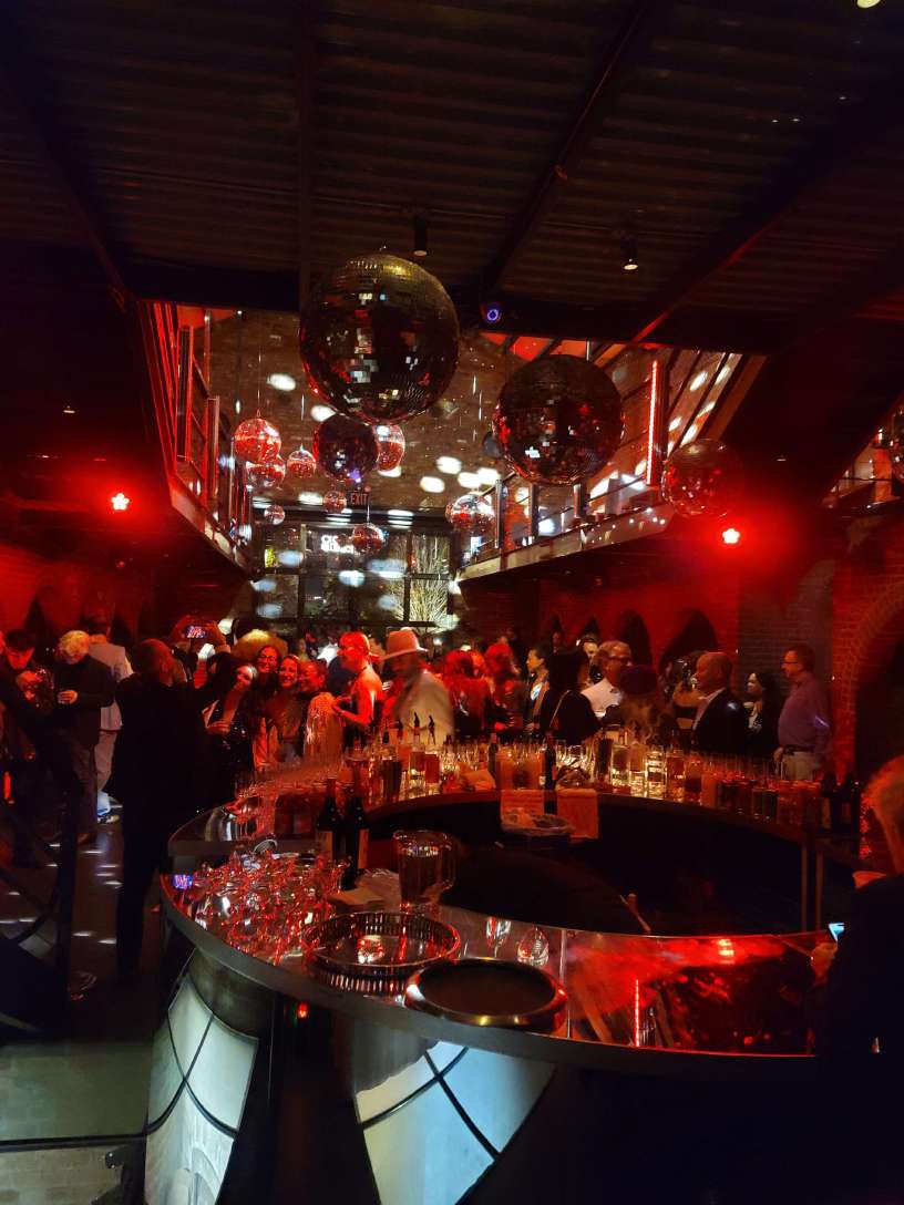 Mirror Balls and intelligent lights for a disco-themed Studio 54 birthday party at The Foundry.