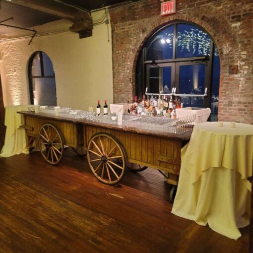 The Bar in The Harbor Room for Jason and Jackson's wedding on the 1st Floor of The Liberty Warehouse.