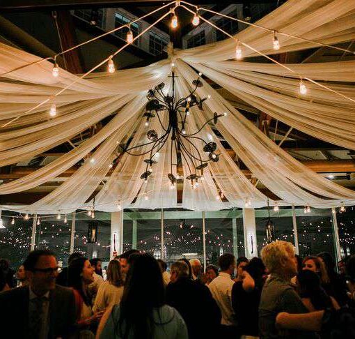 Photos from a wedding at the Liberty House Restaurant in Jersey City, New Jersey that Universal Light and Sound setup the lighting was published by *TheKnot.com on 11/01/2015. 
