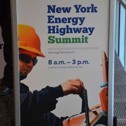 The Energy Highway Task Force summit at Columbia University's Lerner Hall.