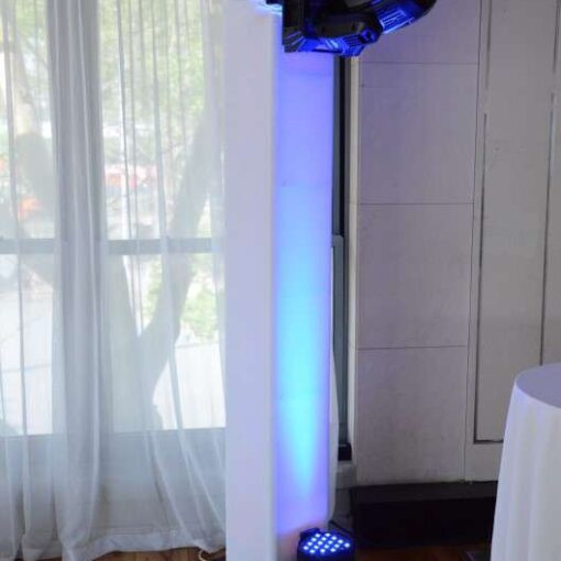 Setup wireless LED Up-Lights around The Liberty Ballroom at The View at The Battery Restaurant. Also, set up intelligent effects lighting for the dance floor at The View at The Battery Restaurant.