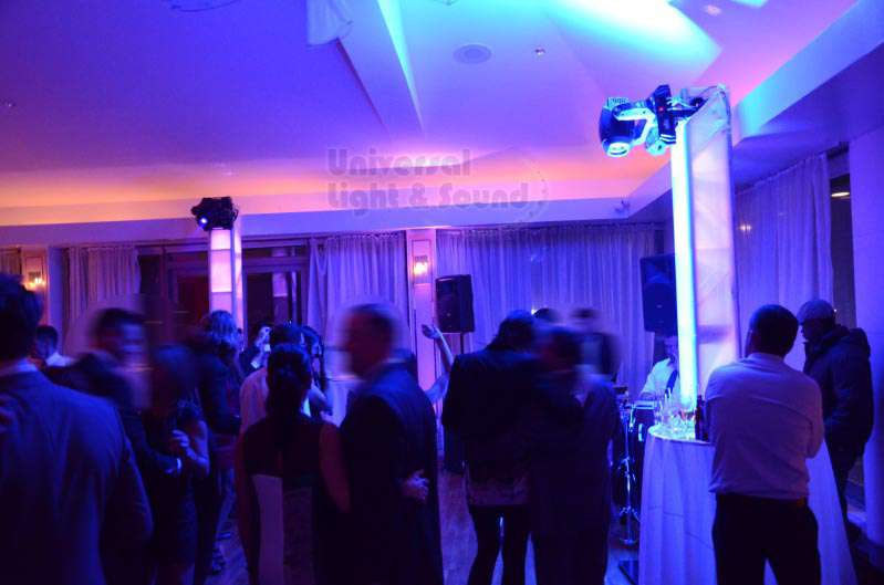 Setup a pair of 10ft Truss totems with a pair of moving head intelligent lighting at The View at The Battery Restaurant.