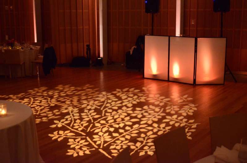 A floral textured wash (Stock Gobo) on the dance floor.