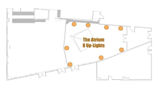 Eight Up-lights - Floor Plan for The Atrium at Rule of Thirds
