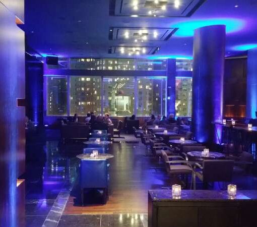 Up-Lights in the Main Space of The Parkview Lounge in Columbus Circle.