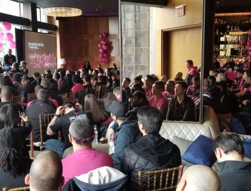 Setup a Projector and large Projector Screen at The Ascent Lounge in New York City for a T-Mobile corporate event.