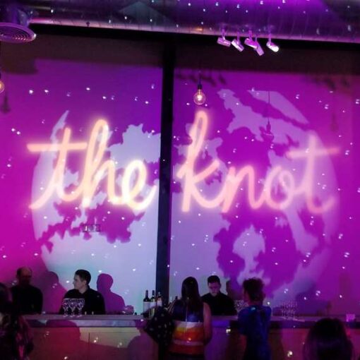 Universal Light and Sound setup our lighting equipment for The Knot Mixer on Thursday, October 25, 2018, at Dobbin St.