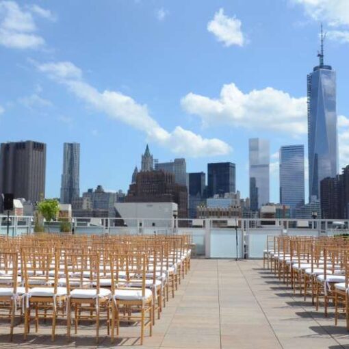 A rooftop ceremony at Tribeca Rooftop.
