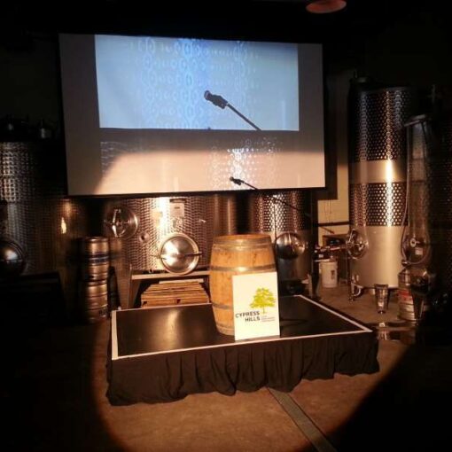 Audio and Video equipment at The Brooklyn Winery for The Cypress Hills Local Development Corporation 30th Anniversary.