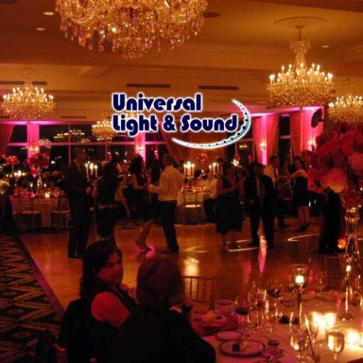 Pink Up-lighting for a Wedding at the Trump National Golf Club in Briarcliff Manor, NY