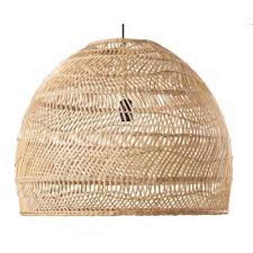 Handwoven Rattan Lantern with Pendant Lamp