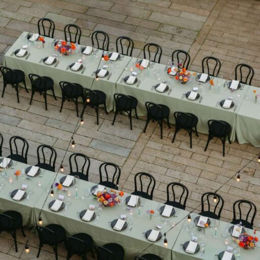 String lights are highly recommended for an outdoor NYC wedding to provide essential, warm, and romantic ambiance after dark.