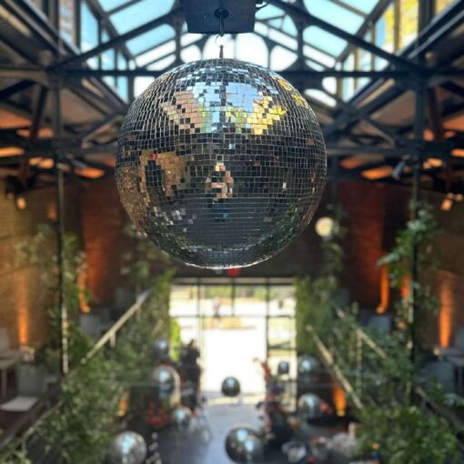 Kelly and Benjamin included a fun display of Disco Ball in the main reception for their Wedding on October 3, 2025 at The Foundry. Kelly and Benjamin included a fun display of Disco Ball in the main reception for their Wedding on October 3, 2025 at The Foundry.