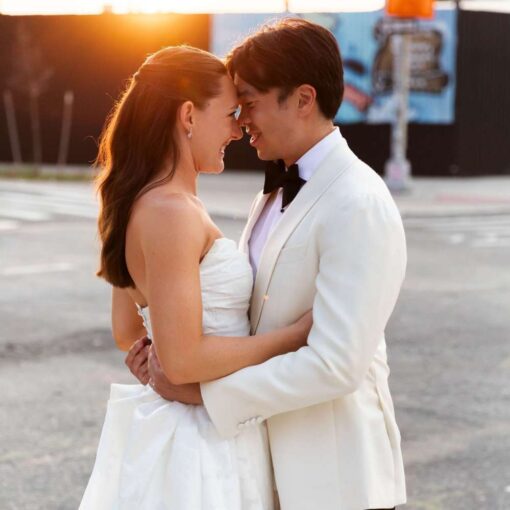 Julia + Ray on the street in Brooklyn, NY Julia + Ray on the street in Brooklyn, NY