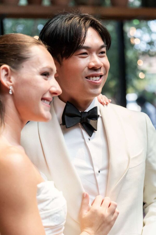 Julia + Ray on the street in Brooklyn, NY