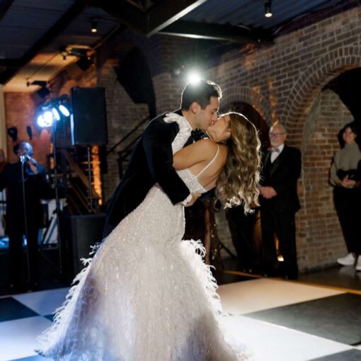 The first dance at Pardis & Justin’s Great Gatsby themed Wedding at The Foundry - November 8, 2025
