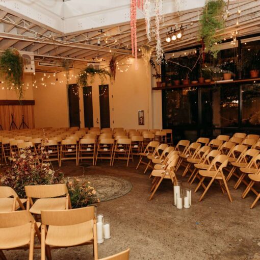 Bryan and Chris utilized zigzag String Lights and up-lights in The Atrium for their wedding at Rule of Thirds. Bryan and Chris utilized zigzag String Lights and up-lights in The Atrium for their wedding at Rule of Thirds.