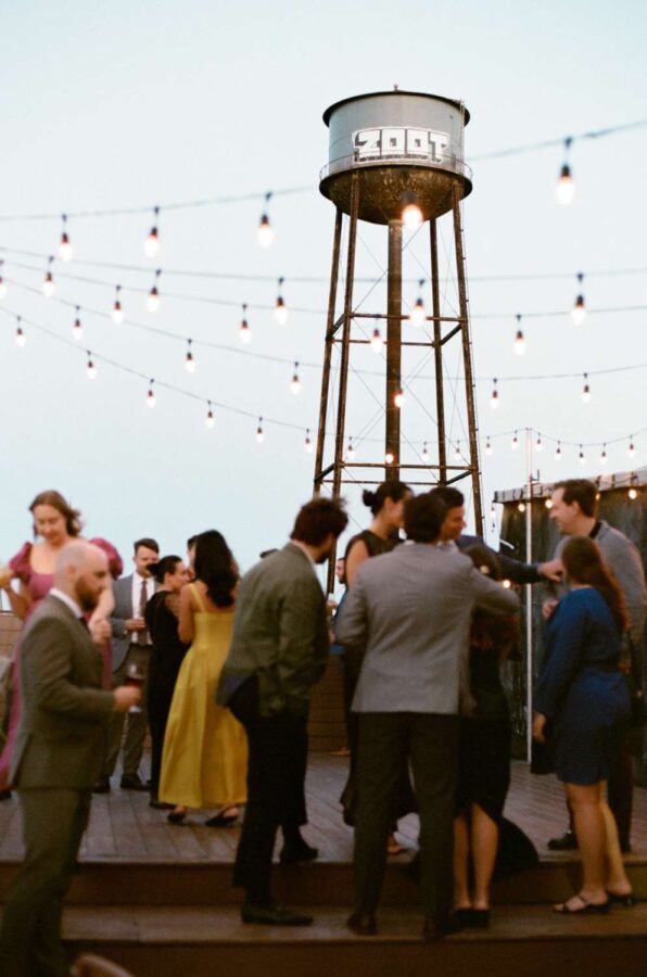 A rooftop wedding ceremony for Meg & Patrick at The Greenpoint Loft.