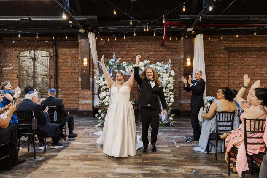 Anna and Aaron's Industrial-Chic NYC Wedding at 26 Bridge in Brooklyn, NY.