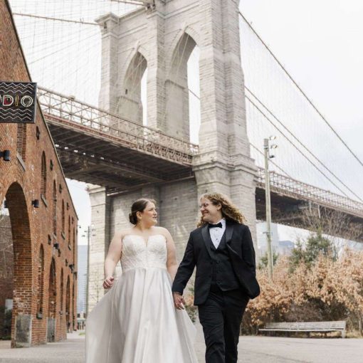 Anna and Aaron's urban NYC Wedding in the historic DUMBO area of Brooklyn. Anna and Aaron's urban NYC Wedding in the historic DUMBO area of Brooklyn.